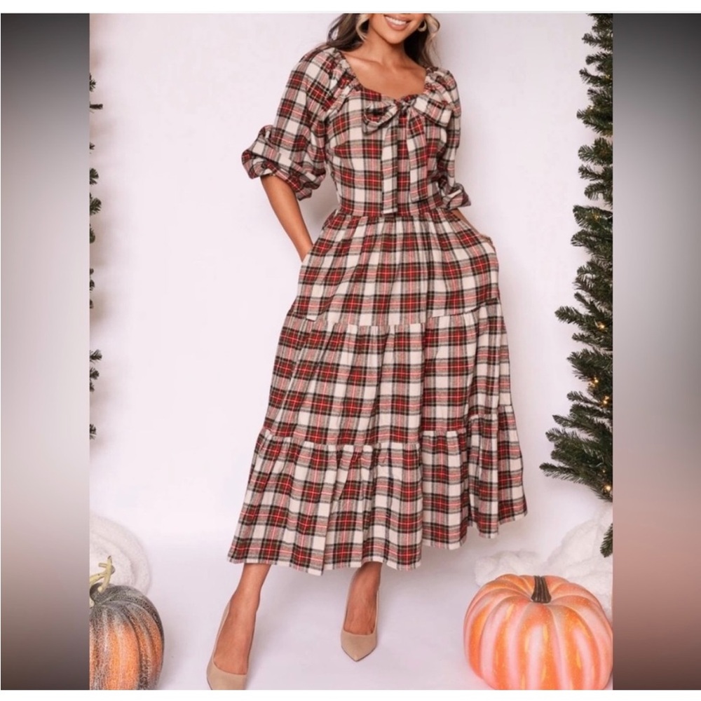 IVY CITY CO Merry Dress-holiday plaid - Picture 2 of 3